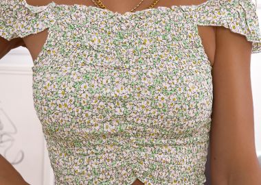 LIME ΦΛΟΡΑΛ ΤΟΠ - ANELA - fashionroom - 