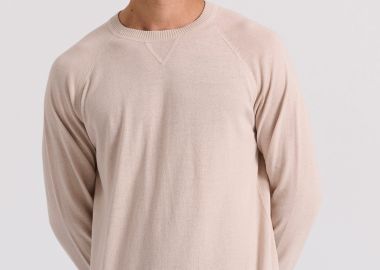 Linen blend ανδρική lightweight πλεκτή μπλούζα - FUNKY BUDDHA - 