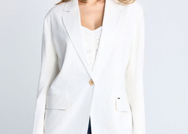 Linen blend γυναικείο σακάκι - FUNKY BUDDHA - 