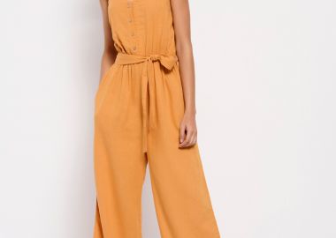 Linen blend ολόσωμη φόρμα - FUNKY BUDDHA - 