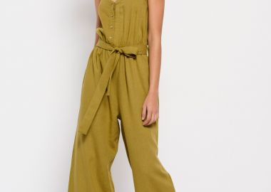 Linen blend ολόσωμη φόρμα - FUNKY BUDDHA - 