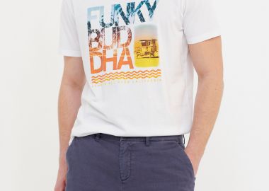 Λινή βερμούδα chino - FUNKY BUDDHA - 