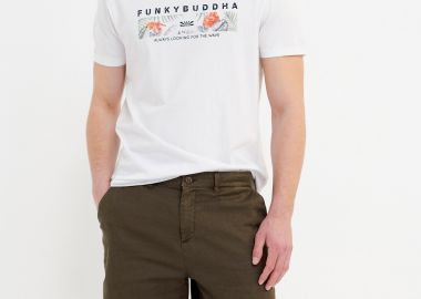 Λινή βερμούδα chino - FUNKY BUDDHA - 