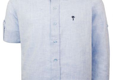 Λινό πουκάμισο - Σιέλ 12-221100-4 - OEM - 