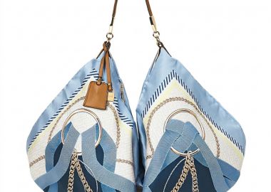 LIU JO γαλάζια σατέν τσάντα ώμου AA6194 - Liu Jo - 