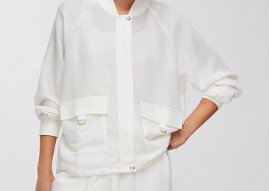 Liu Jo γυναικείo bomber jacket Οversized - TA6230T290A Λευκό - LIU JO - 