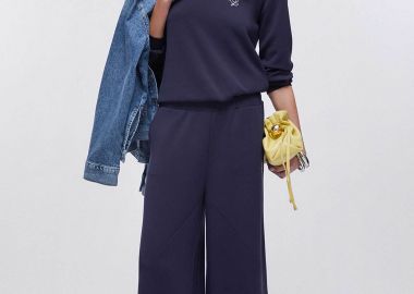 Liu Jo γυναικείο παντελόνι φόρμας Relaxed Fit - TA6080JS869 Σκούρο Μπλε - LIU JO - 