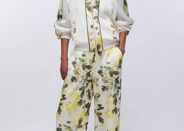 Liu Jo γυναικείo παντελόνι με σατέν υφή Relaxed Fit - TA6257T358A Λευκό - LIU JO - 