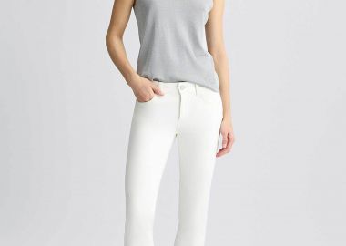 Liu Jo γυναικείο παντελόνι πεντάτσεπο με logo patch cropped Skinny Fit - UA5006T2594 Λευκό - LIU JO - 