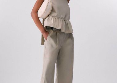 Liu Jo γυναικείo παντελόνι Wide Leg - WA6498T4853 Γκρι Ανοιχτό - LIU JO - 