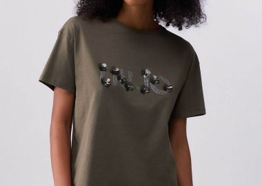 Liu Jo γυναικείο T-shirt με logo print Regular Fit - WA6238JS923 Λαδί - LIU JO - 