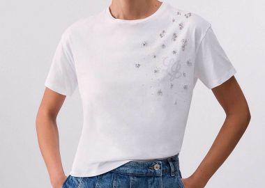 Liu Jo γυναικείο T-shirt με logo print Regular Fit - WA6238JS923 Λευκό - LIU JO - 