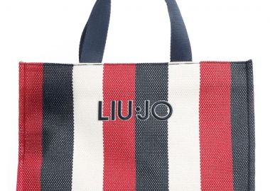 LIU JO μπλε shopping bag TOTE STRIPES - Liu Jo - 