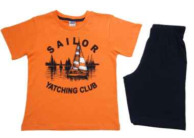 LNN ΠΑΙΔΙΚΟ ΕΦΗΒΙΚΟ ΣΕΤ ΜΕ ΒΕΡΜΟΥΔΑ 1415 - πορτοκαλί ΠΟΡΤΟΚΑΛΙ - OEM - 