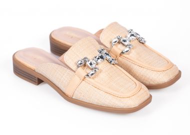 Loafers εξώφτερνα με αγκράφα - Κάμελ - Issue - 