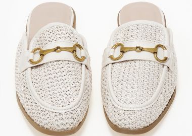 Loafers εξώφτερνα με ψάθινο σχέδιο - Μπεζ - Issue - 