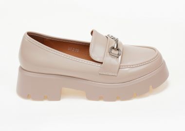 Loafers με αγκράφα - Μπεζ - Issue - 
