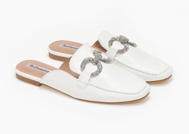 Loafers με διακοσμητική αγκράφα - Λευκό - Issue - 