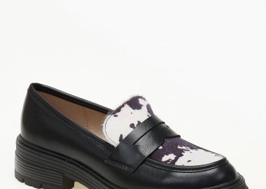 Loafers με λεπτομέρια cow - Μαύρο - Issue - 