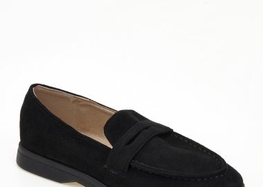 Loafers με suede υφή - Μαύρο - Issue - 