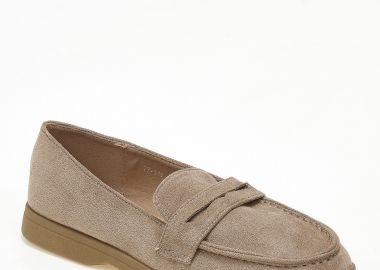 Loafers με suede υφή - Πούρο - Issue - 