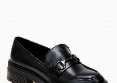 Loafers με τρακτερωτή σόλα - Μαύρο - Issue - 