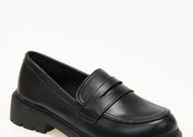 Loafers με τρακτερωτή σόλα - Μαύρο - Issue - 