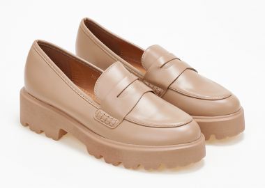 Loafers με τρακτερωτή σόλα - Πούρο - Issue - 