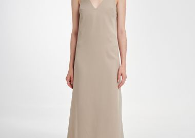 Logo Dress in Taupe - Cutcuutur - 