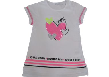 LOLETA ΠΑΙΔΙΚΟ T-SHIRT ΚΑΡΔΙΑ 1178 - λευκό ΛΕΥΚΟ - OEM - 