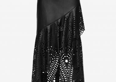 Long Leather Skirt in Black - Cutcuutur - 