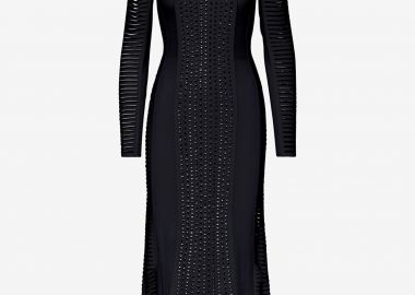 Long Sleeved Dress in Black - Cutcuutur - 