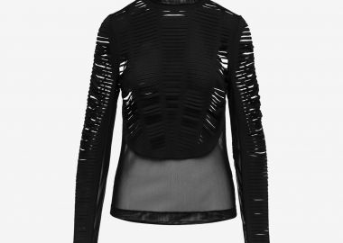 Long Sleeved Top in Black - Cutcuutur - 
