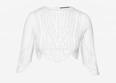 Long Sleeved Top in White - Cutcuutur - 