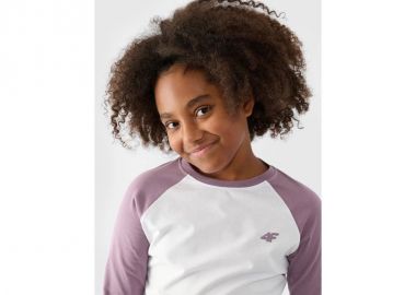 Longsleeve regular plain girls 4F Junior 4FJWAW24TLONF29151S - 4f - 