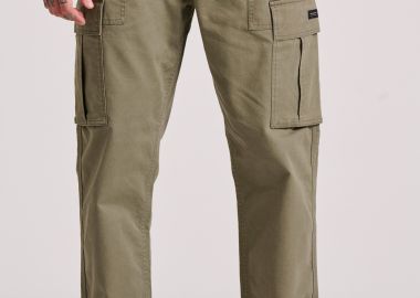 Loose fit cargo παντελόνι σε micro ζακάρ ύφανση (dobby) - FUNKY BUDDHA - 