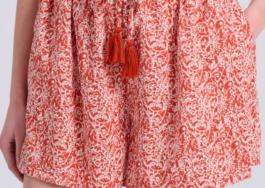 Loose fit εμπριμέ σορτς με βολάν - FUNKY BUDDHA - 