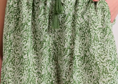 Loose fit εμπριμέ σορτς με βολάν - FUNKY BUDDHA - 