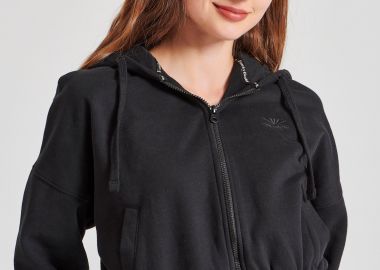 Loose fit φούτερ ζακέτα με κουκούλα - FUNKY BUDDHA - 