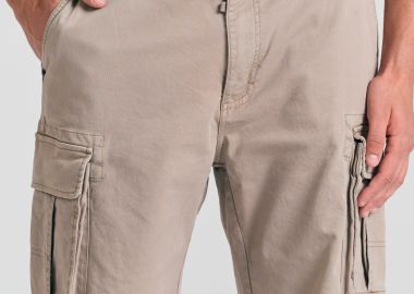 Loose fit garment dyed cargo βερμούδα - FUNKY BUDDHA - 