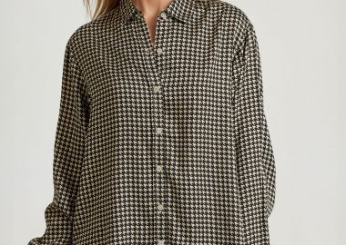 Loose fit μακρύ καρό πουκάμισο - FUNKY BUDDHA - 