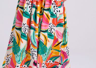 Loose fit μάξι φούστα με exotic τύπωμα - FUNKY BUDDHA - 