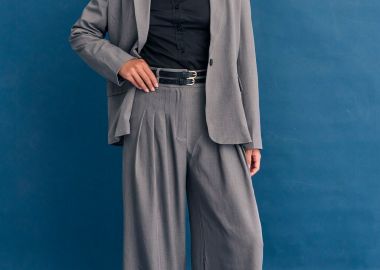 Loose fit μονόχρωμη παντελόνα - FUNKY BUDDHA - 