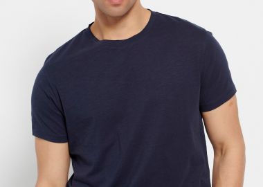 Loose fit μονόχρωμο t-shirt - FUNKY BUDDHA - 