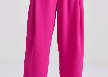 Loose fit παντελόνι με πιέτες στη μέση - FUNKY BUDDHA - 