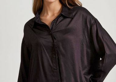 Loose fit πουκάμισο από βισκόζη - FUNKY BUDDHA - 