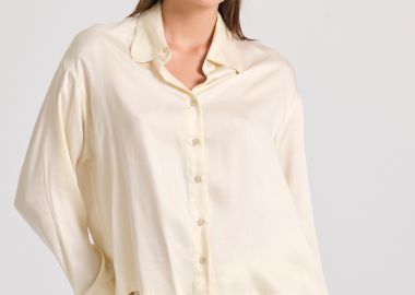 Loose fit πουκάμισο από βισκόζη - FUNKY BUDDHA - 