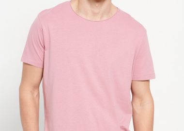 Loose fit t-shirt με raw cut λαιμόκοψη - FUNKY BUDDHA - 