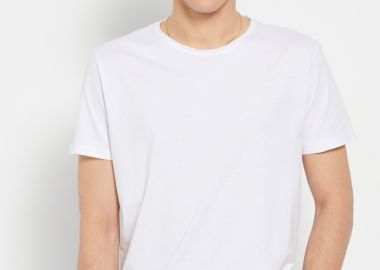 Loose fit t-shirt με raw cut λαιμόκοψη - FUNKY BUDDHA - 