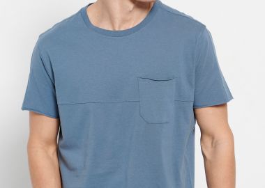Loose fit t-shirt με raw edges - FUNKY BUDDHA - 